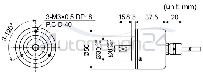 ابعاد روتاری اینکودر آتونیکس E50S8-1000-3-T-24 ابعاد روتاری اینکودر آتونیکس E50S8-1000-3-T-24 - فروشگاه اتوماسیون 24